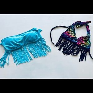 SOLD Bikini fringe tops size 8